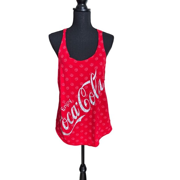 2020 Coca Cola Women's Red Spell Out Tank Top Size XXL NWOT - Picture 1 of 7